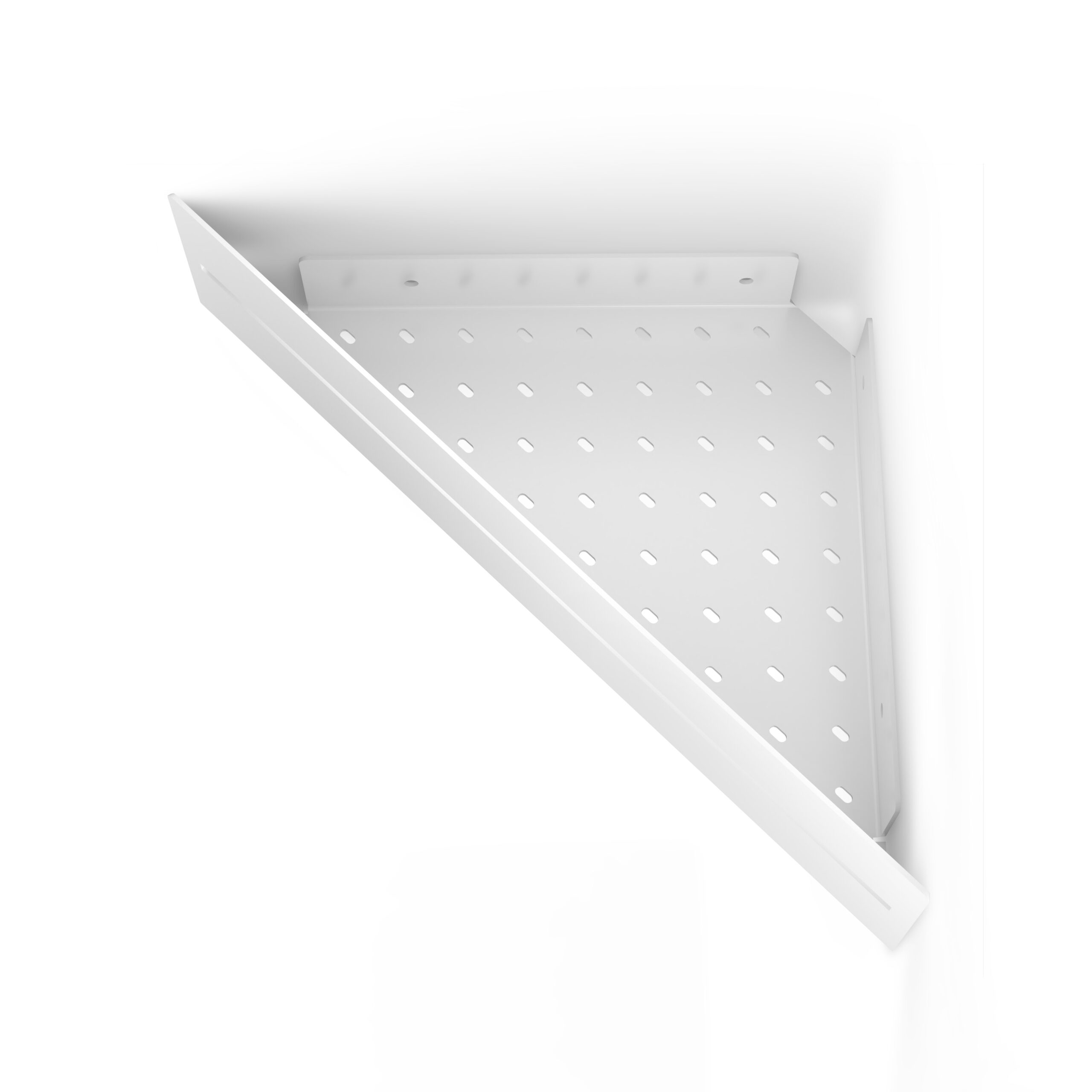 Elegancka, biała półka ścienna o nowoczesnym, minimalistycznym designie. Wykonana z wytrzymałego metalu, cechuje się wysoką jakością i odpornością na wilgoć, co czyni ją idealnym rozwiązaniem do łazienek. Subtelny wycięty wzór na środku dodaje lekkości konstrukcji, jednocześnie umożliwiając funkcjonalne odprowadzanie wody. Dzięki prostemu systemowi montażu na ścianie i uniwersalnemu stylowi, półka doskonale wpasowuje się w różnorodne aranżacje wnętrz, od nowoczesnych po skandynawskie.