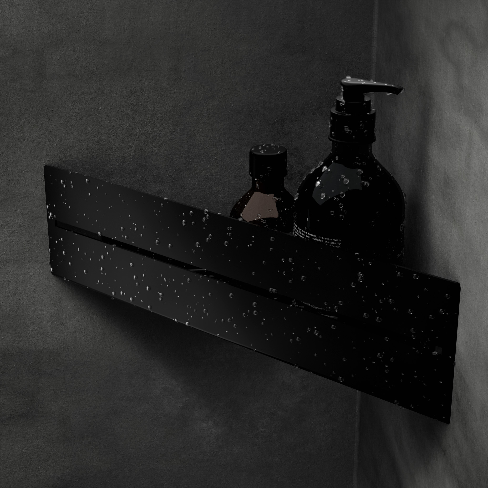 Elegancka, czarna półka ścienna o nowoczesnym, minimalistycznym designie. Wykonana z wytrzymałego metalu, cechuje się wysoką jakością i odpornością na wilgoć, co czyni ją idealnym rozwiązaniem do łazienek. Subtelny wycięty wzór na środku dodaje lekkości konstrukcji, jednocześnie umożliwiając funkcjonalne odprowadzanie wody. Dzięki prostemu systemowi montażu na ścianie i uniwersalnemu stylowi, półka doskonale wpasowuje się w różnorodne aranżacje wnętrz, od nowoczesnych po skandynawskie.