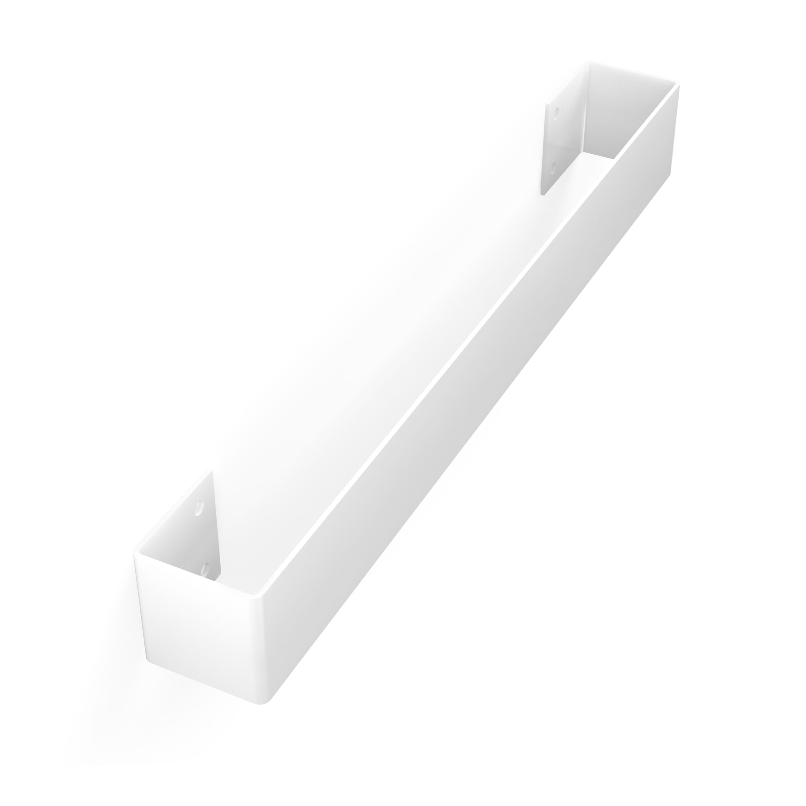 Minimalistyczny, biały wieszak na ręczniki wykonany z trwałego aluminium. Nowoczesny, loftowy design z podwójną belką, idealny do eleganckich i funkcjonalnych łazienek. Montowany na ścianie, zapewnia wygodne przechowywanie i szybki dostęp do ręczników.