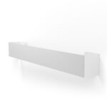 Minimalistyczny, biały wieszak na ręczniki wykonany z trwałego aluminium. Nowoczesny, loftowy design z podwójną belką, idealny do eleganckich i funkcjonalnych łazienek. Montowany na ścianie, zapewnia wygodne przechowywanie i szybki dostęp do ręczników.