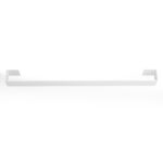 Minimalistyczny, biały wieszak na ręczniki wykonany z trwałego aluminium. Nowoczesny, loftowy design z podwójną belką, idealny do eleganckich i funkcjonalnych łazienek. Montowany na ścianie, zapewnia wygodne przechowywanie i szybki dostęp do ręczników.