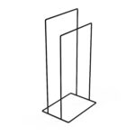 Stojak na ręczniki wolnostojący w kolorze czarny na białym tle