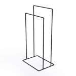 Stojak na ręczniki wolnostojący w kolorze czarny na białym tle