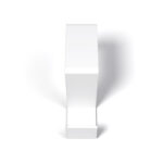 Pojedynczy haczyk na kaloryfer w kolorze biały mat, na białym tle.