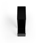 Pojedynczy haczyk na kaloryfer w kolorze czarny mat, na białym tle.