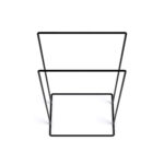 Stojak na ręczniki wolnostojący w kolorze czarny na białym tle