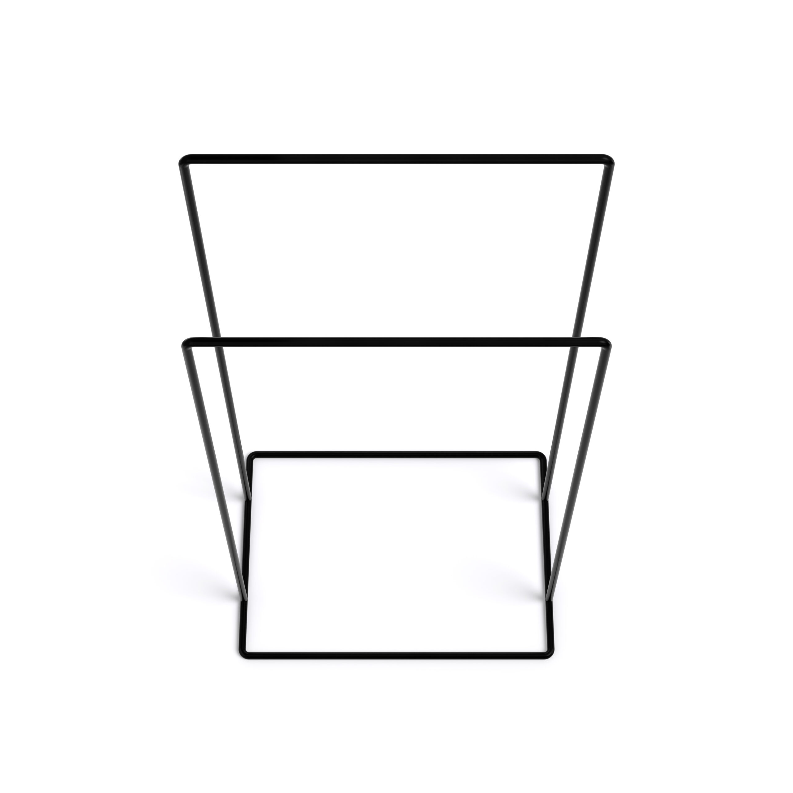 Stojak na ręczniki wolnostojący w kolorze czarny na białym tle