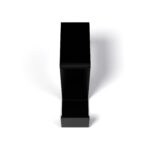 Pojedynczy haczyk na kaloryfer w kolorze czarny mat, na białym tle.