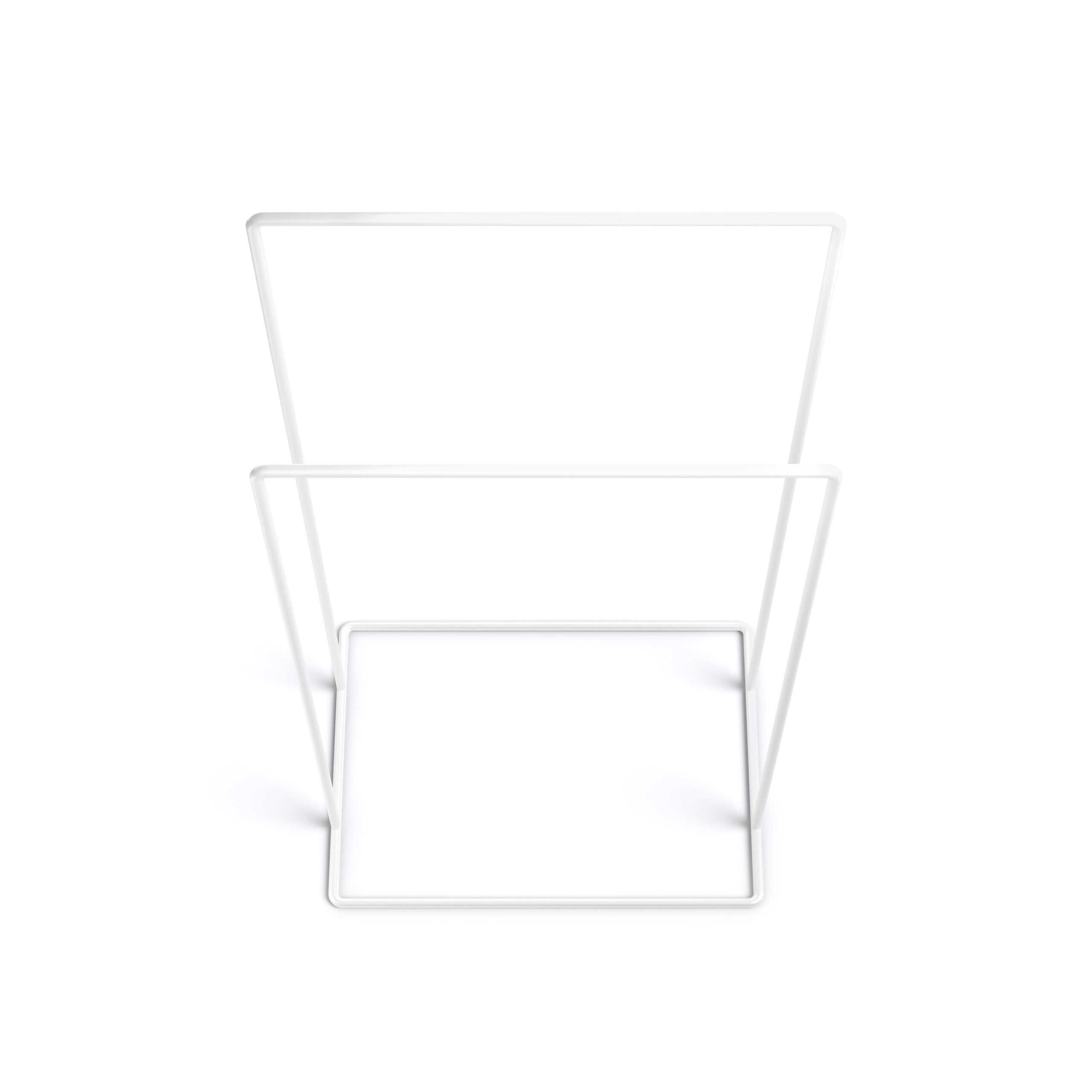 Stojak na ręczniki wolnostojący w kolorze białym na białym tle