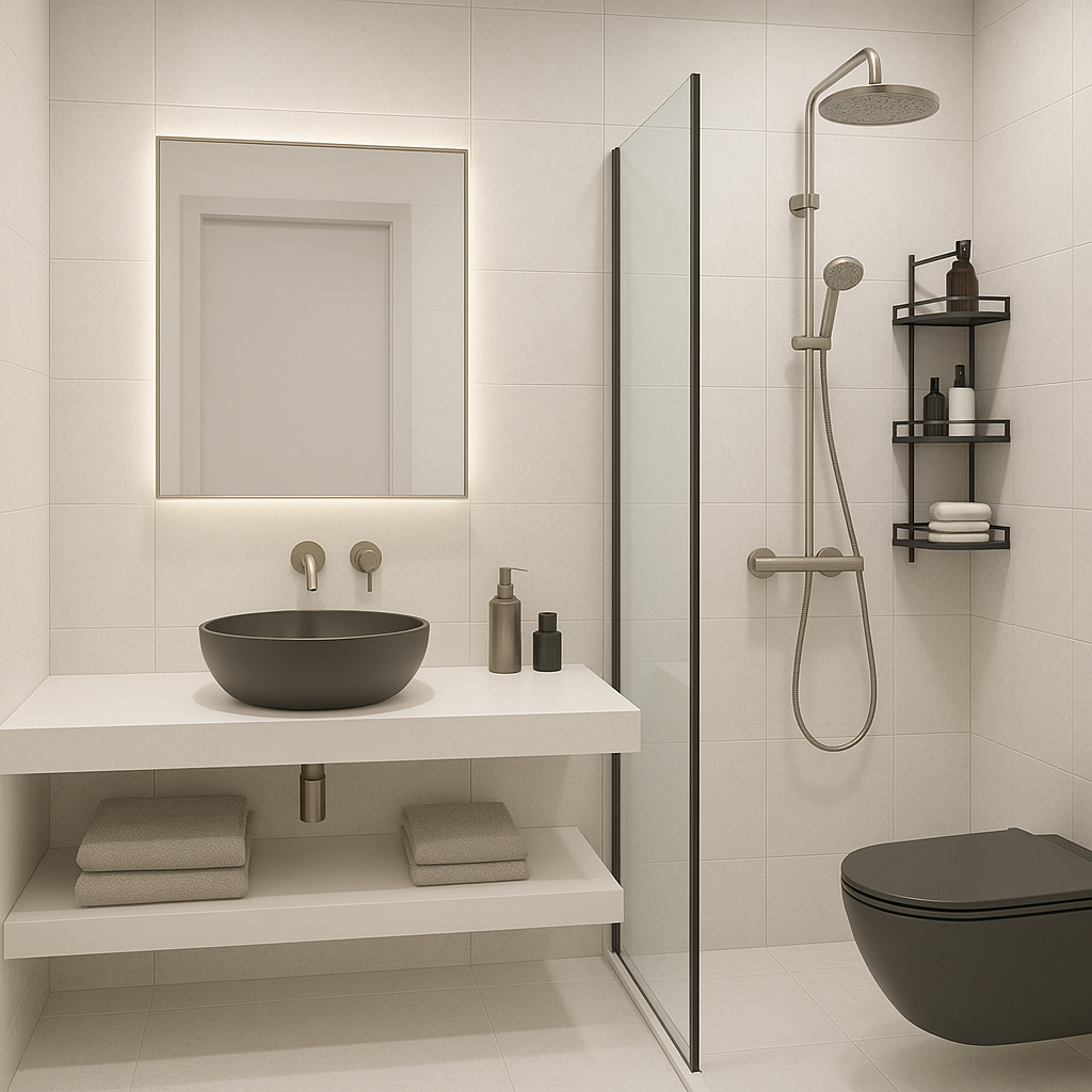 <p>Półki łazienkowe narożne – praktyczne rozwiązanie do małych przestrzeni<span style=