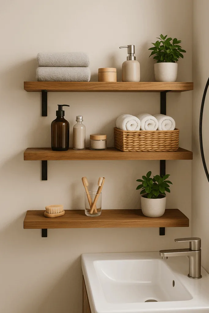 Zastosowanie półek w łazience:  Jak efektywnie zorganizować przestrzeń?